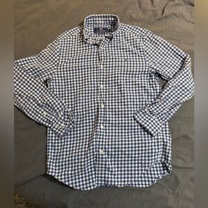 Vineyard Vines Men's Blue Checkered Shirt size small